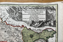 Load image into Gallery viewer, Genuine-Antique-Hand-colored-Map-Transylvaniae-Modaviae-Walchiae-Bulgariae--Seutter-Maps-Of-Antiquity
