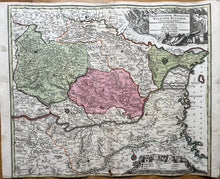 Load image into Gallery viewer, Genuine-Antique-Hand-colored-Map-Transylvaniae-Modaviae-Walchiae-Bulgariae--Seutter-Maps-Of-Antiquity
