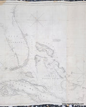 Load image into Gallery viewer, 1832/1837 - Blunt&#39;s New Chart of the West Indies and the Gulf of Mexico - Antique Map
