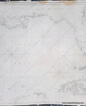 Load image into Gallery viewer, 1832/1837 - Blunt’s New Chart Of The West Indies And Gulf Mexico Antique Map Genuine Nautical
