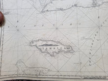 Load image into Gallery viewer, 1836 - A New Chart Of The Windward Passages Containing Islands Jamaica St. Domingo With Part Cuba
