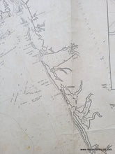 Load image into Gallery viewer, 1820 - Chart of the Mississippi River and the Coast of West Florida Extending from Longitude 83.45W to 92.20W - Antique Map
