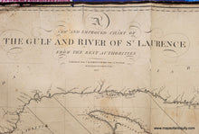 Load image into Gallery viewer, 1827 - A New and Improved Chart of the Gulf and River of St. Laurence from the Best Authorities - Antique Map
