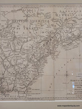 Load image into Gallery viewer, Genuine-Antique-Map-A-New-and-Correct-Map-of-North-America-in-which-the-places-of-the-principal-engagements-during-the-present-war-are-accurately-inserted-and-the-Boundaries-as-Settled-by-Treaty-in-1783-Clearly-Marked-1783-Bew-Political-Magazine-Maps-Of-Antiquity
