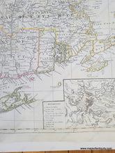 Load image into Gallery viewer, close up of Southern Massachusetts, Rhode Island, and Boston Inset from Genuine-Antique-Map-Bowles-New-Pocket-Map-of-the-Most-Inhabited-Part-of-New-England-1776-Bowles-Maps-Of-Antiquity
