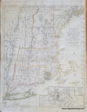 Load image into Gallery viewer, Genuine-Antique-Map-Bowles-New-Pocket-Map-of-the-Most-Inhabited-Part-of-New-England-1776-Bowles-Maps-Of-Antiquity
