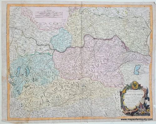 Genuine-Antique-Map-Austria-near-Vienna---Partie-Septentrionale-Du-Cercle-D-Autriche-1777-Vaugondy--Santini-Maps-Of-Antiquity