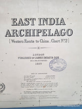 Load image into Gallery viewer, 1889/1890 - East India Archipelago, Western Route to China, No. 2 [Singapore] - Genuine Antique Chart
