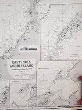 Load image into Gallery viewer, 1889/1890 - East India Archipelago, Western Route to China, No. 4 [Borneo and South China Sea] - Genuine Antique Chart
