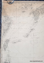 Load image into Gallery viewer, Antique sailing chart of the Western Pacific south of Japan topography and plotting. 
