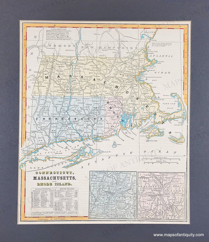 Genuine-Antique-Map-Connecticut-Massachusetts-and-Rhode-Island-1855-Roswell-Pearsall-Smith-Maps-Of-Antiquity