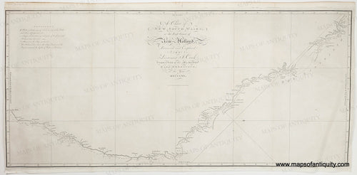 Genuine-Antique-Chart-Australia---A-Chart-of-New-South-Wales-or-the-East-Coast-of-New-Holland-discovered-and-explored-by-Lieutenant-J-Cook-Commander-of-His-Majestys-Barque-Endeavour-in-the-year-MDCCLXX-1773-W-Whitchurch-Maps-Of-Antiquity