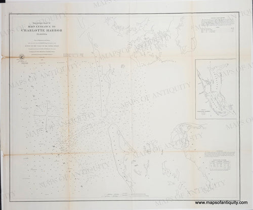 Genuine-Antique-Chart-Preliminary-Chart-of-the-Main-Entrance-to-Charlotte-Habor-Florida-1863-USCS-Maps-Of-Antiquity