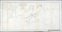 Load image into Gallery viewer, 1872 - Map of the Coast of Massachusetts and Rhode Island to Accompany the Report of the US Commissioner of Fish and Fisheries, Showing the Location of Traps and Pounds, as also the Exploration of the Commission in 1871 - Genuine Antique Chart
