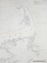 Load image into Gallery viewer, 1857 - Preliminary Chart No. 4 of the Sea Coast of the United States from Plymouth Mass to Saughkonnet River RI - Genuine Antique Chart
