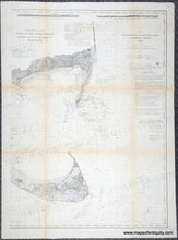 Load image into Gallery viewer, 1874 - Coast Chart No. 11. From Monomoy and Nantucket Shoals to Muskeget Channel Mass. - Genuine Antique Chart
