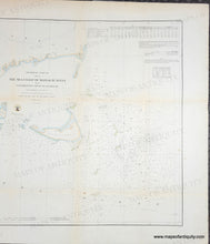 Load image into Gallery viewer, 1856 - Preliminary Chart of part of the Sea Coast of Massachusetts from Saughkonnet River to Plymouth - Genuine Antique Chart
