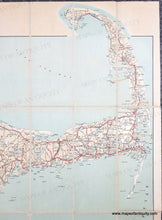 Load image into Gallery viewer, 1908 - Automobile Map of Massachusetts, Cape Cod section - Genuine Antique Map
