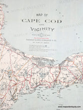 Load image into Gallery viewer, 1907 - Map of Cape Cod and Vicinity - Genuine Antique Map
