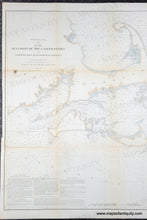 Load image into Gallery viewer, 1857 - Preliminary Chart No. 4 of the Sea Coast of the United States from Plymouth Mass to Saughkonnet River RI - Genuine Antique Chart
