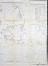 Load image into Gallery viewer, 1857 - Preliminary Chart No. 4 of the Sea Coast of the United States from Plymouth Mass to Saughkonnet River RI - Genuine Antique Chart
