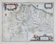 Genuine-Antique-Map-Jaca-Spain-Episcopatus-Iacensis-Vulgo-Iaca-c-1665-Blaeu-Maps-Of-Antiquity
