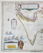 Load image into Gallery viewer, 1642 circa - Strait of Magellan and Tierra del Fuego - Tabula Magellanica qua Tierrae del fuego…. - Genuine Antique Map
