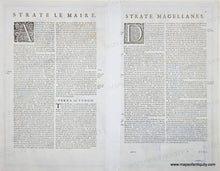 Load image into Gallery viewer, 1642 circa - Strait of Magellan and Tierra del Fuego - Tabula Magellanica qua Tierrae del fuego…. - Genuine Antique Map

