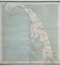 Load image into Gallery viewer, 1891 - Provincetown, Truro, Wellfleet, Eastham - Massachusetts Atlas Plate No. 8 p.114-115 - Antique Map (Framed)
