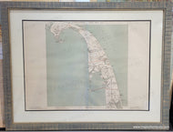 1891 - Provincetown, Truro, Wellfleet, Eastham - Massachusetts Atlas Plate No. 8 p.114-115 - Antique Map (Framed)