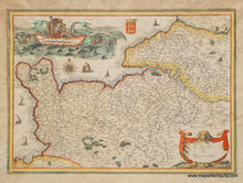 Load image into Gallery viewer, 1634 - Normandy, France - Carte de Normandie - Antique Map
