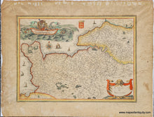 Load image into Gallery viewer, 1634 - Normandy, France - Carte de Normandie - Antique Map

