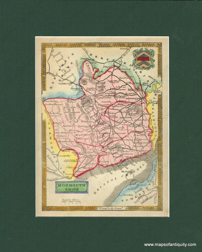 Antique-Hand-Colored-Map-Monmouthshire-Europe-United-Kingdom-circa-1830-Anonymous-Maps-Of-Antiquity