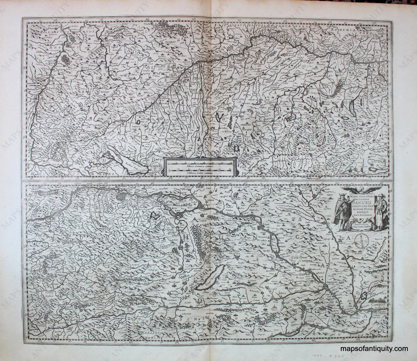 Antique-Black-and-White-Map-Danube-River-**********-Europe-Austria-1640-Hondius-Maps-Of-Antiquity