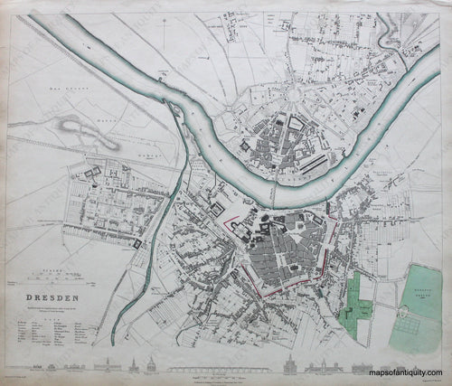 Antique-Map-Dresden-Germany-SDUK-Society-Diffusion-Useful-Knowledge-1830s-1800s-19th-century-Maps-of-Antiquity