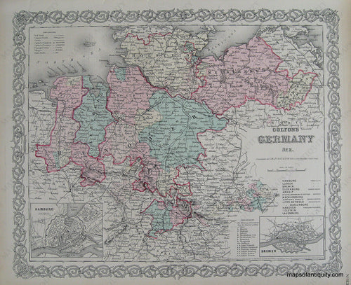 Antique-Hand-Colored-Map-Colton's-Germany-No.-2.-Europe-Germany-1873-Colton-Maps-Of-Antiquity