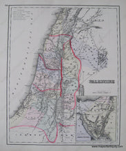 Load image into Gallery viewer, 1884 - France Verso: Palestine Antique Map Genuine Hand-Colored
