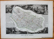 Antique-Hand-Colored-Map-Dept.-de-la-Somme-Europe-France-1852-Levasseur-Maps-Of-Antiquity