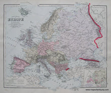 Load image into Gallery viewer, 1884 - British Isles Verso: Europe Antique Map Genuine Hand-Colored
