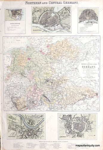 Antique-Hand-Colored-Map-The-Northern-&-Central-States-of-Germany-Europe-Germany-c.-1860-Bartholomew-Maps-Of-Antiquity