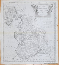 Load image into Gallery viewer, 1722 - England - The County Palatine of Lancaster - Antique Map
