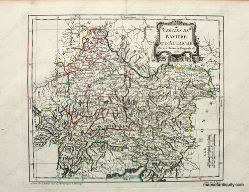 Antique-Hand-Colored-Map-Germany-Bavaria-Austria-Europe-Germany-1762-Robert-de-Vaugondy-Maps-Of-Antiquity