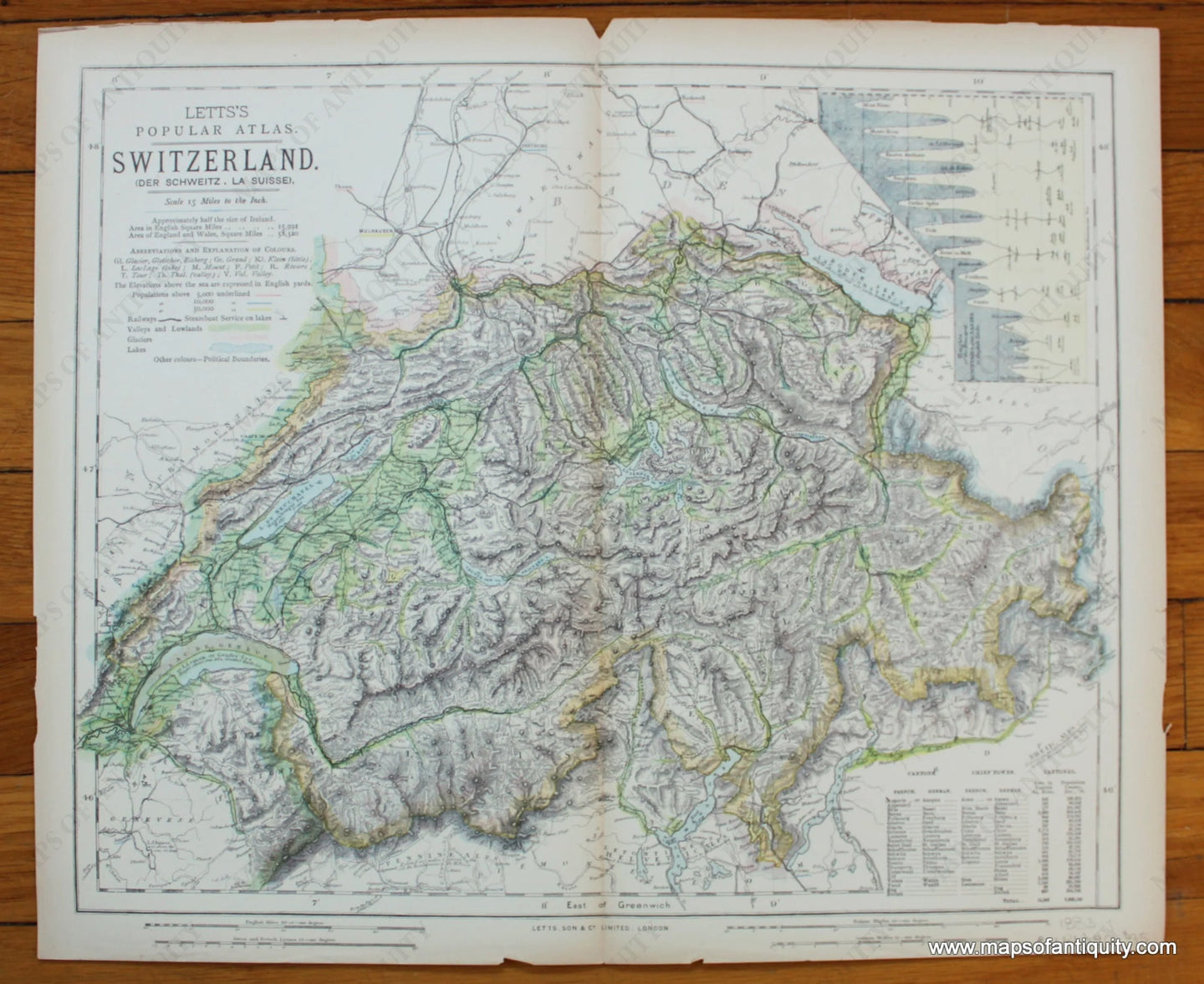 printed-color-Antique-Map-Switzerland-Der-Schweitz-La-Suisse-Europe-Switzerland-1883-Letts-Maps-Of-Antiquity