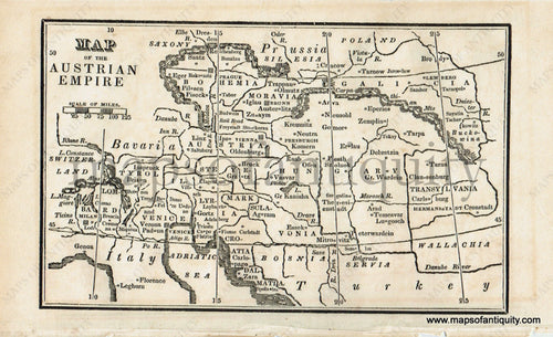 Antique-Black-and-White-Map-Map-of-The-Austrian-Empire-Europe-Europe-General-Austria-1830-Boston-School-Geography-Maps-Of-Antiquity