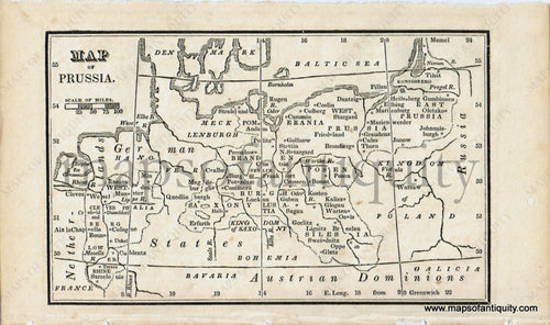 Antique-Black-and-White-Map-Map-of-Prussia-Europe-Prussia-1830-Boston-School-Geography-Maps-Of-Antiquity