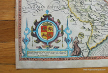 Load image into Gallery viewer, 1610 - The Countye Of Monmouth Antique Map Genuine Hand-Colored
