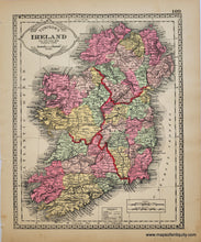 Load image into Gallery viewer, 1887 - Tunison&#39;s Ireland, verso: Tunison&#39;s France - Antique Map
