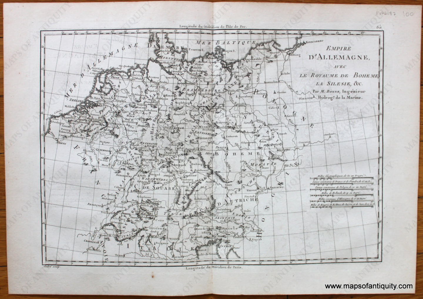 Antique-Map-Germany-German-Empire-Allemagne-Bonne-Desmarest-1787