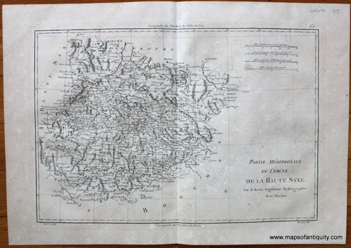 Antique-Map-France-Haute-Saxe-Upper-Saxony-Circle-Bonne-Desmarest-1787