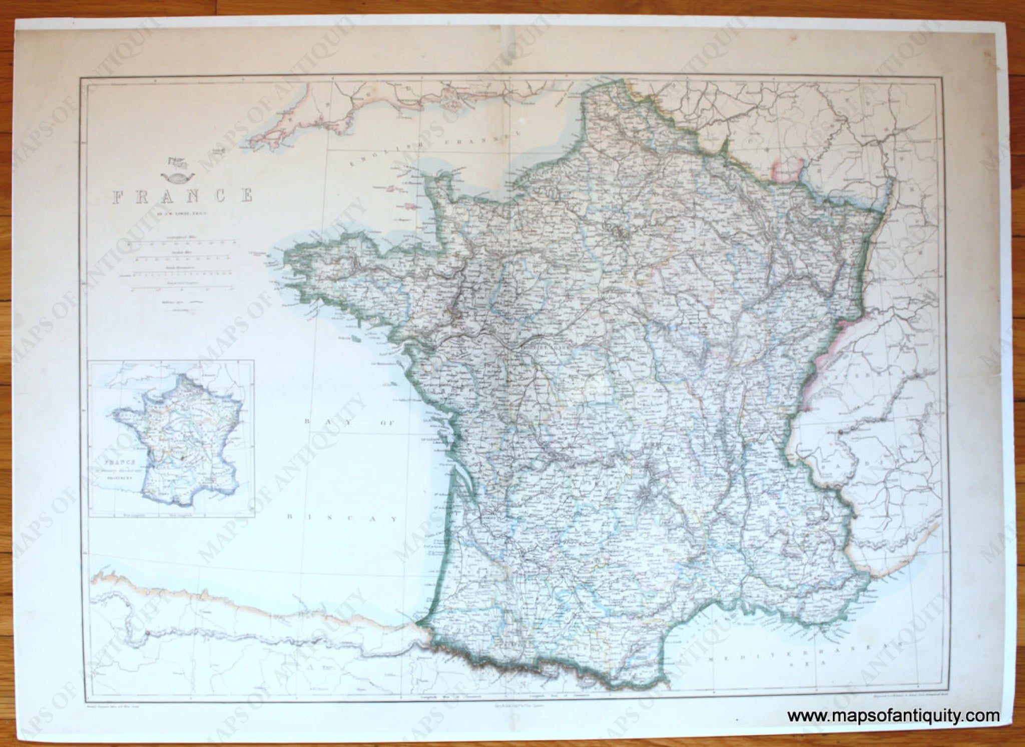 フランスアンティーク　MAP Historic Map - Paris, France - 1700's | World Maps Online